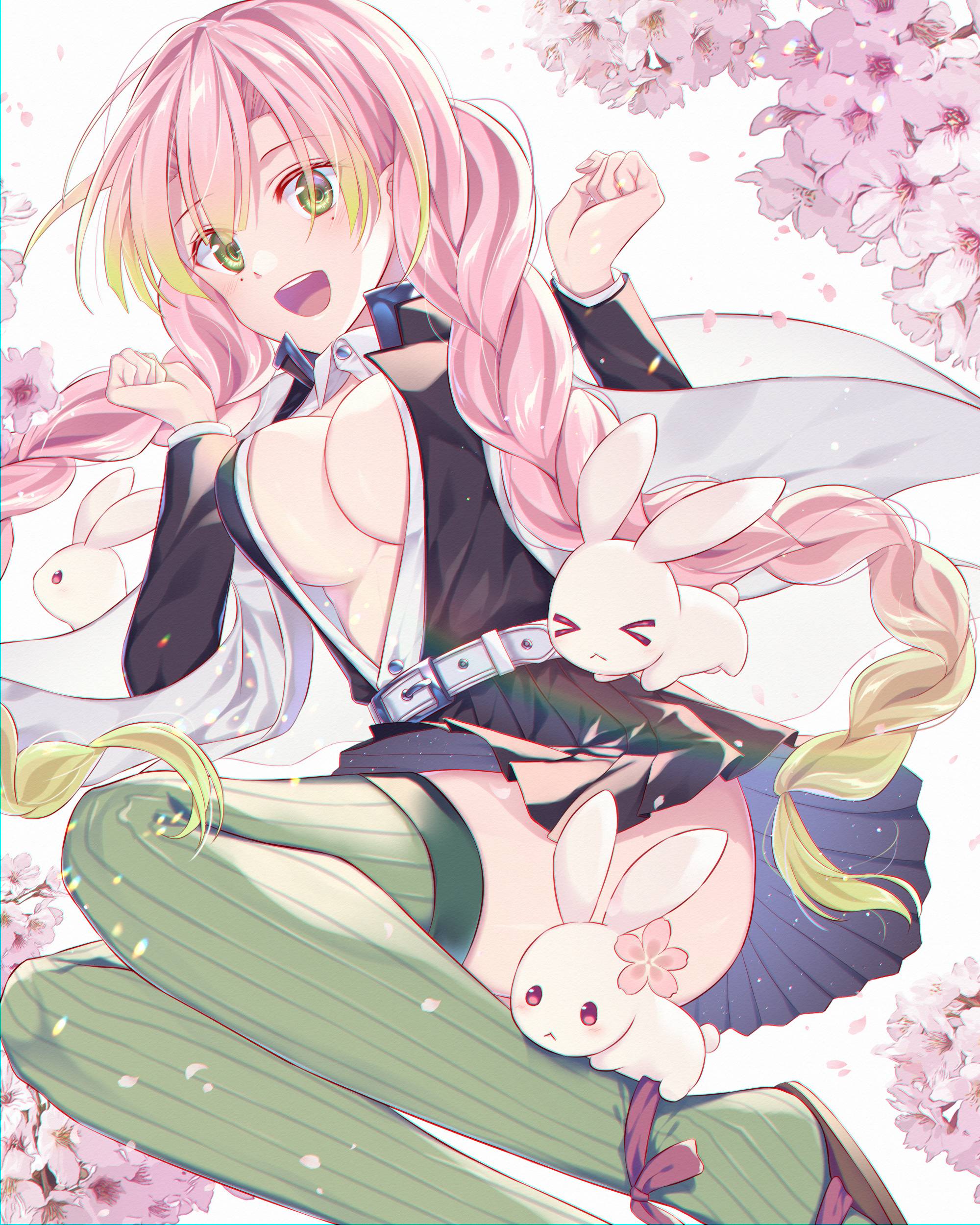《鬼灭之刃》甘露寺蜜璃敞胸队服二次元_1