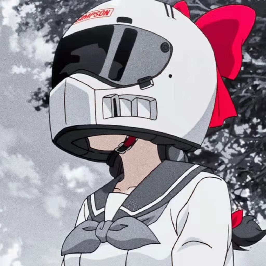 动漫《爆音少女》川崎来梦戴摩托头盔女骑士头像_7