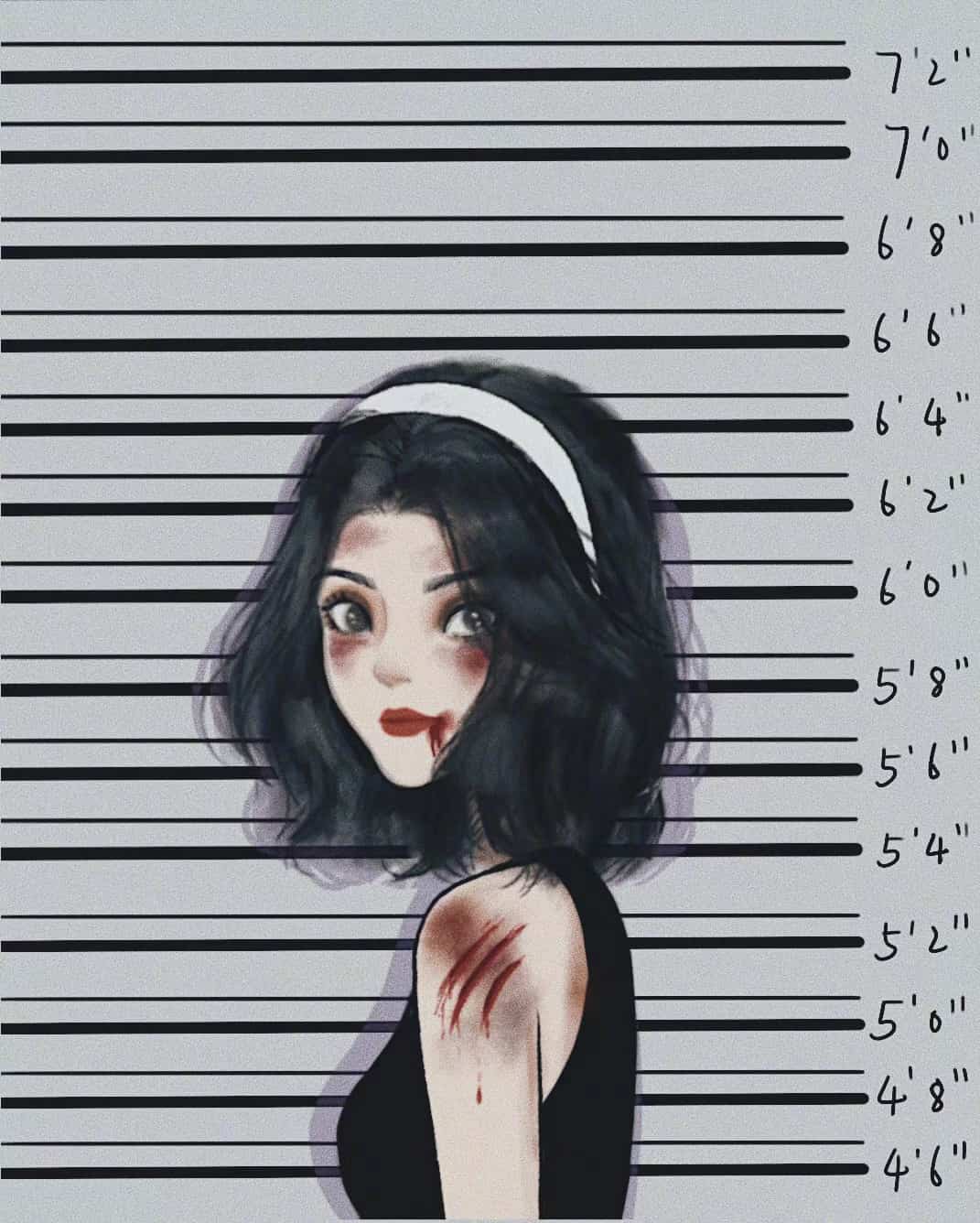 迪士尼在逃公主受伤妆暗黑囚犯监狱照头像图片 女生闺蜜个性头像_13