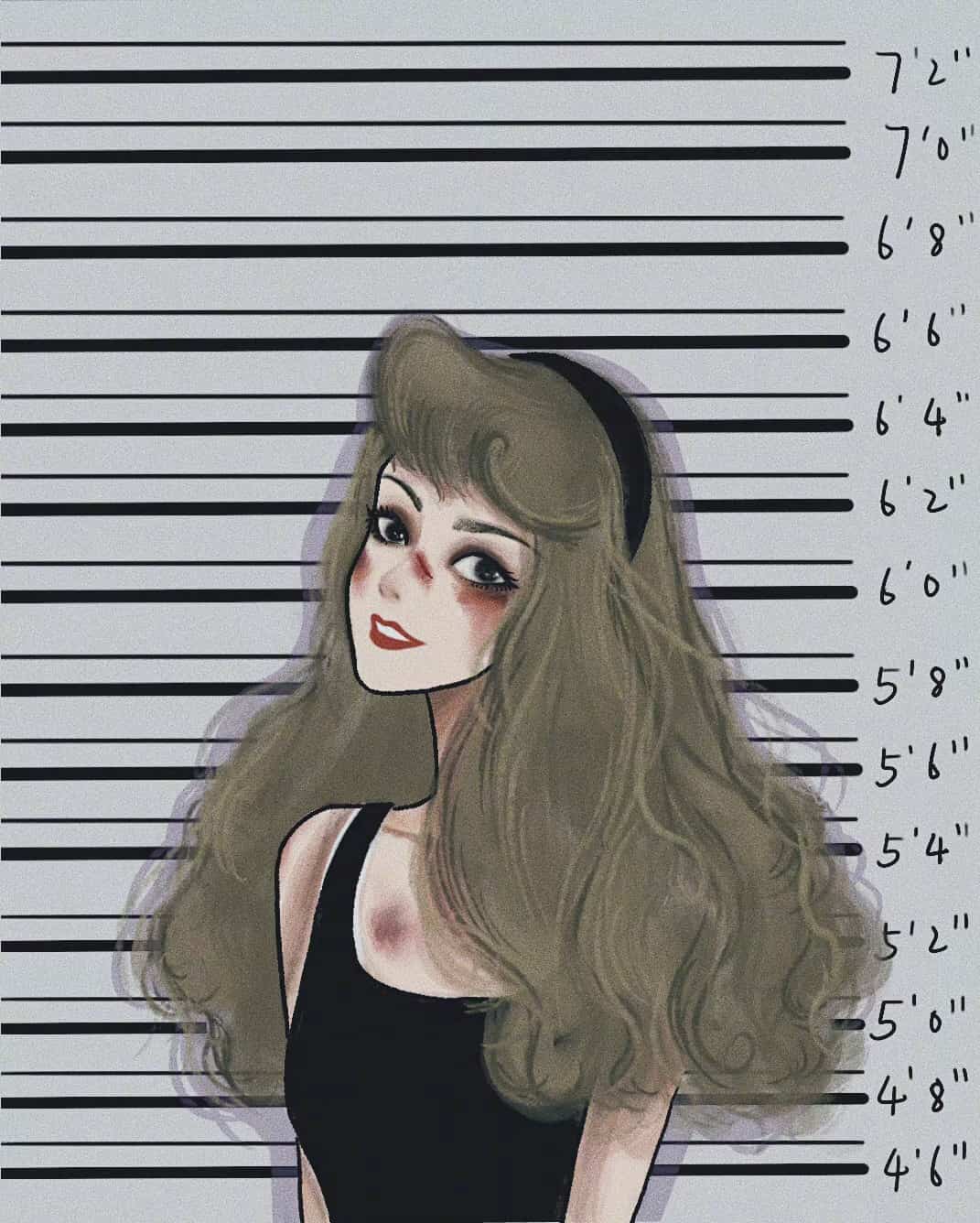 迪士尼在逃公主受伤妆暗黑囚犯监狱照头像图片 女生闺蜜个性头像_14