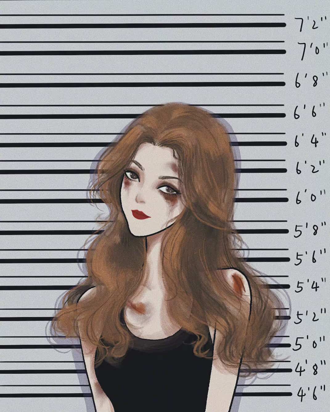 迪士尼在逃公主受伤妆暗黑囚犯监狱照头像图片 女生闺蜜个性头像_16