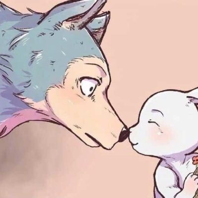 漫画狼和兔子反差萌CP情侣头像图片