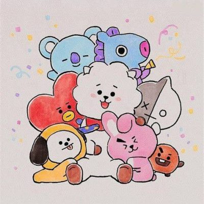 BT21防弹少年团全员卡通人物简笔画图片大全
