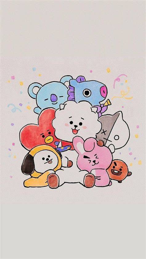 BT21防弹少年团全员卡通人物简笔画图片大全_7