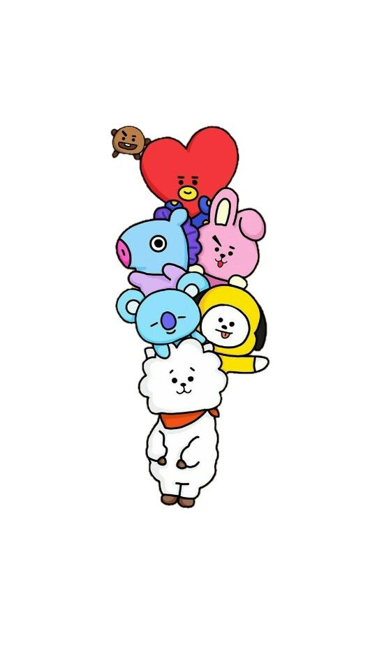 BT21防弹少年团全员卡通人物简笔画图片大全_3
