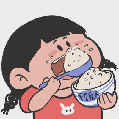 可爱卡通干饭人情侣头像一人一张一左一右 不明显