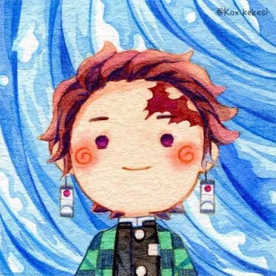 《鬼灭之刃》手绘全员Q版可爱超清动漫头像集合 作者：Koxkekesi