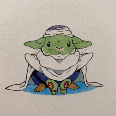 小兔子Cosplay七龙珠主要角色简笔画 插画彩色动漫简笔画