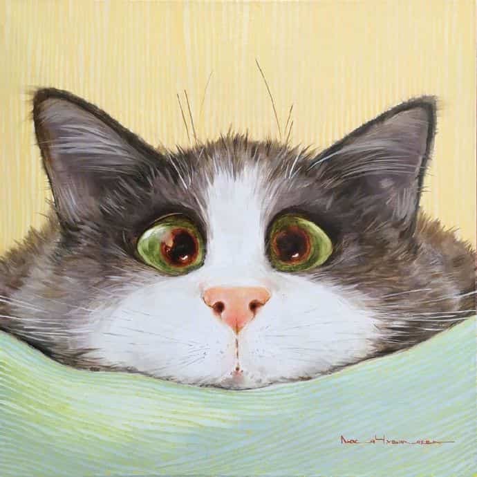 超可爱小动物猫咪插画版可爱微信头像图片 作者Moozoriki ​​​_1