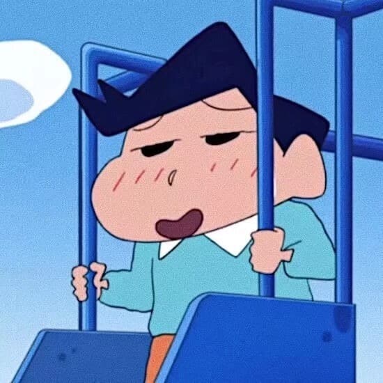 《蜡笔小新》春日部防卫队五黑组团头像 游戏开黑动漫头像！_4