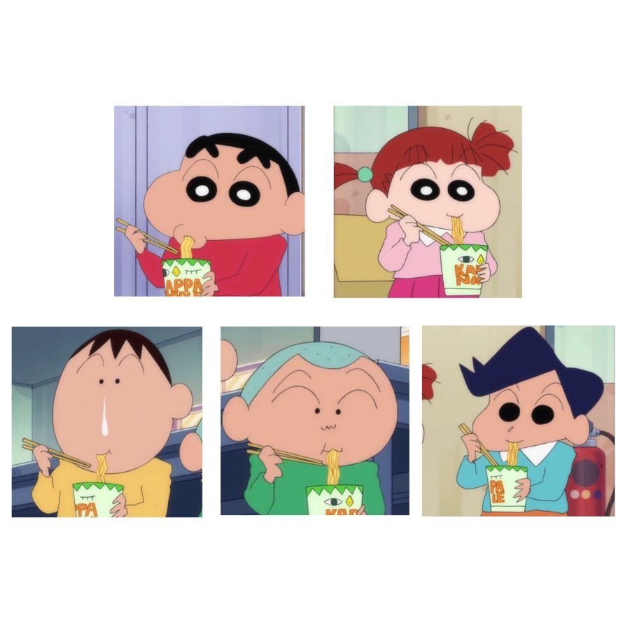 《蜡笔小新》春日部防卫队五黑组团头像 游戏开黑动漫头像！_7
