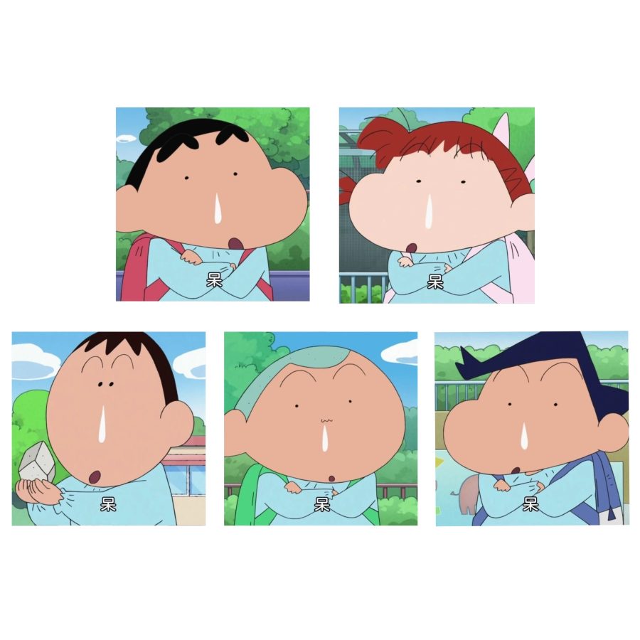 《蜡笔小新》春日部防卫队五黑组团头像 游戏开黑动漫头像！_13