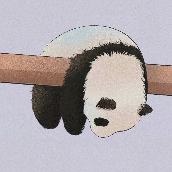 国宝大熊猫日常emo ，忧郁心情卡通动物头像_3