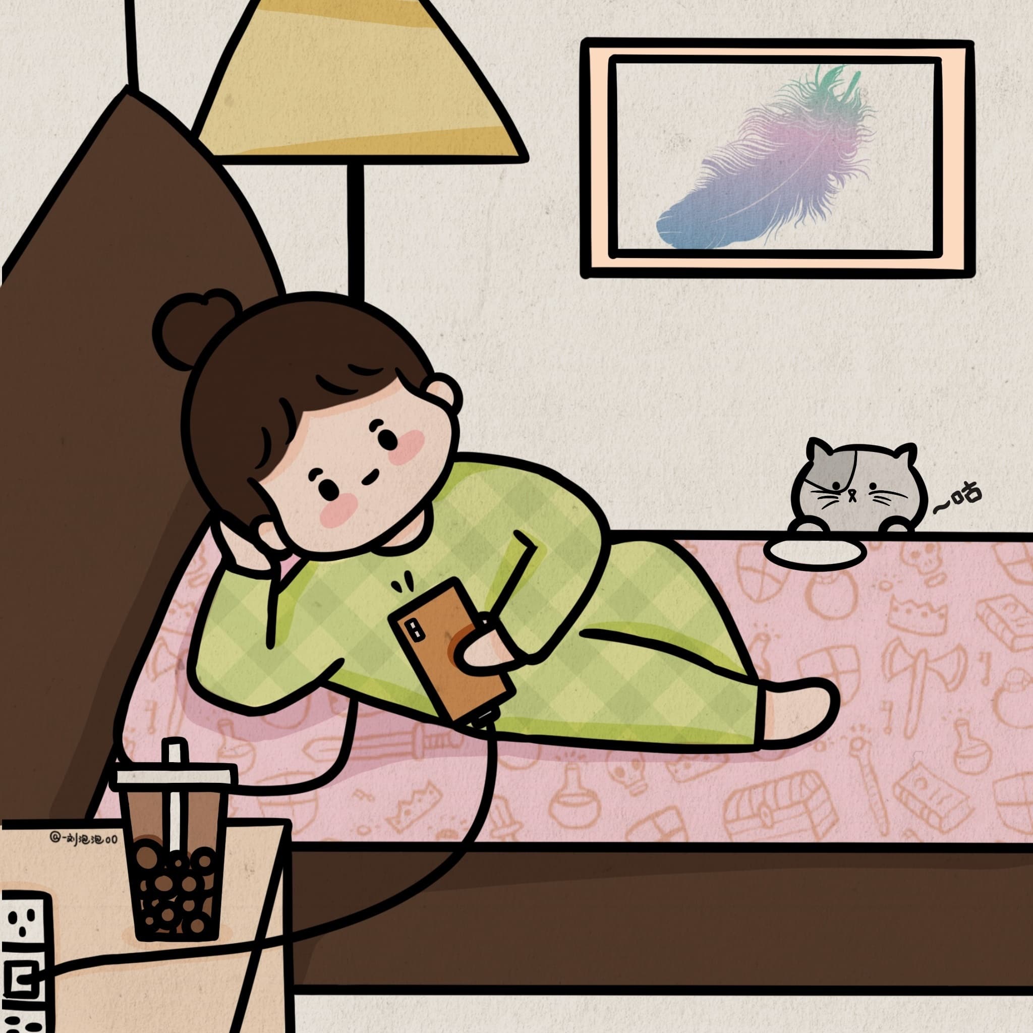 猪猪女孩日常 ​​​全套卡通女生头像_6