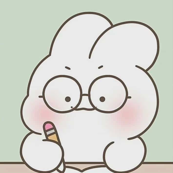 害羞胖嘟嘟脸小兔子简笔画图片大全_4