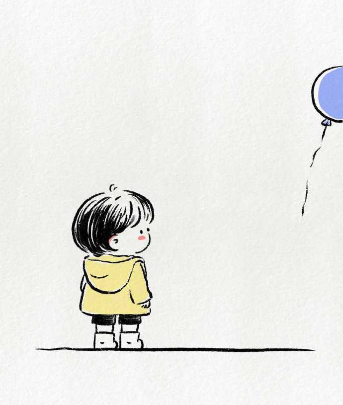 治愈系漫画风小男孩雨天穿雨衣打雨伞卡通头像_2