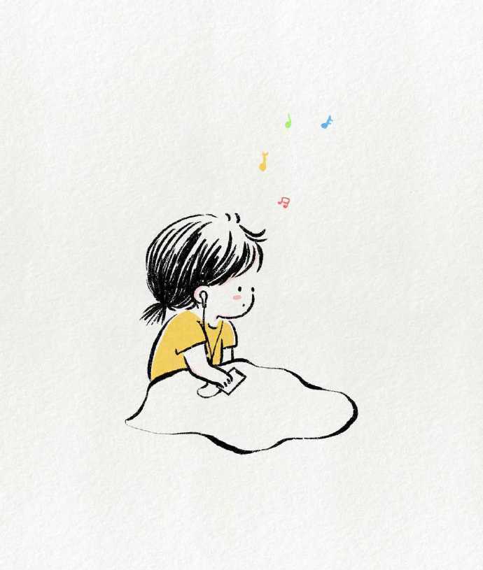 治愈系漫画风小男孩雨天穿雨衣打雨伞卡通头像_8