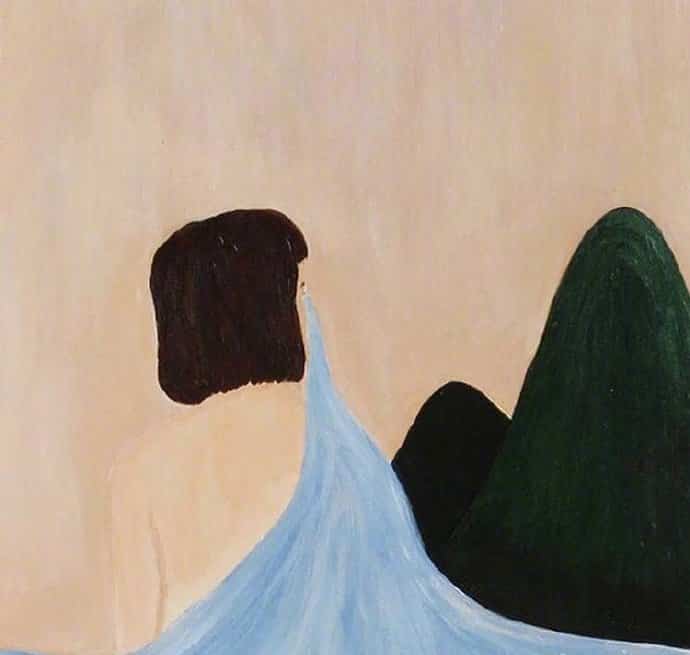 油画版眼泪流成河的短发女生伤心 个性头像图集_1
