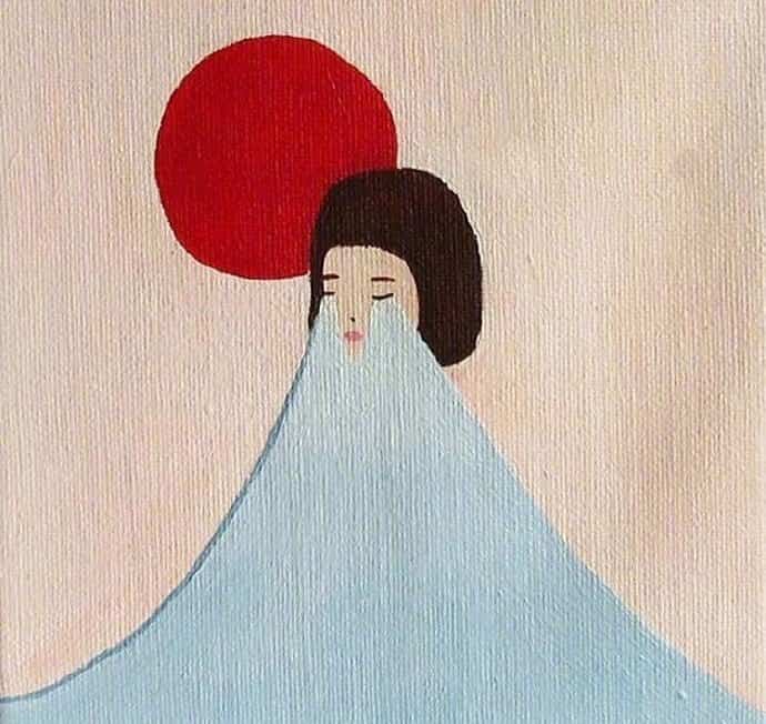 油画版眼泪流成河的短发女生伤心 个性头像图集_6