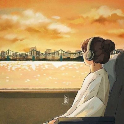 文艺女青年插画版小清新女生头像图片