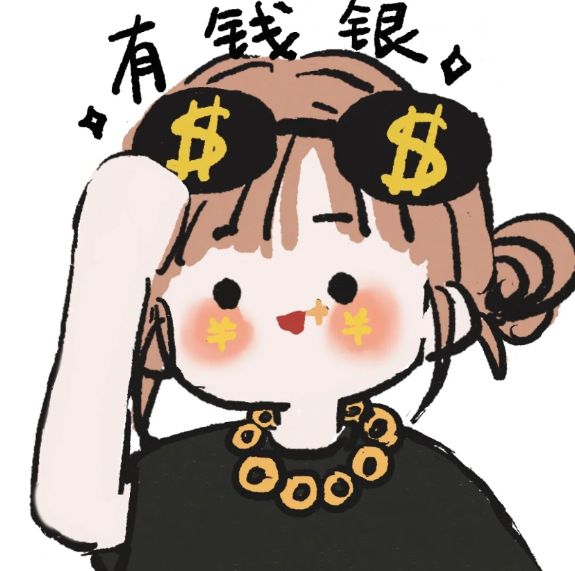 简单线条手绘双丸子头可爱少女头像_3