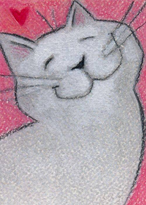 卡通眯眼彩色小猫简笔画图片精选_5