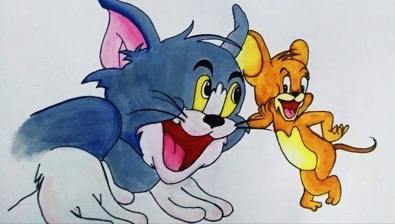 猫和老鼠汤姆和杰瑞卡通简笔画图片大全_7