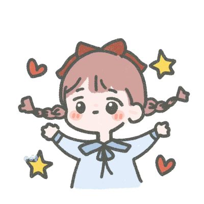 卡通可爱小女孩手绘头像图片 女生可可爱爱头像