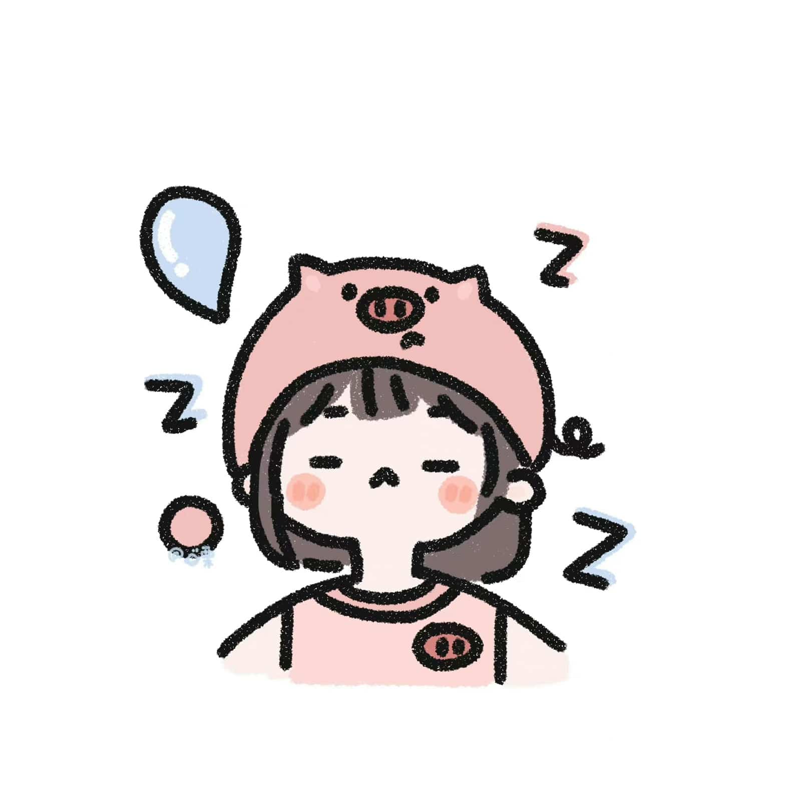 卡通可爱小女孩手绘头像图片 女生可可爱爱头像_5
