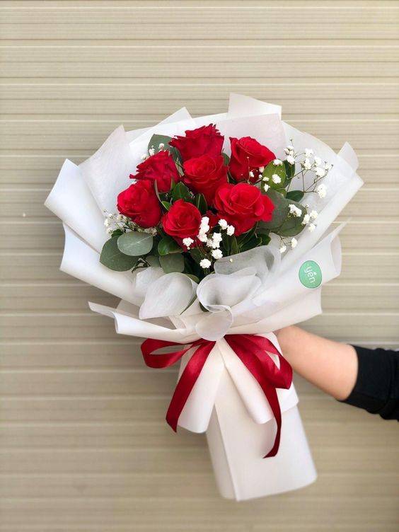 情人节红色玫瑰花花束真实图片 情人节朋友圈配图！_4