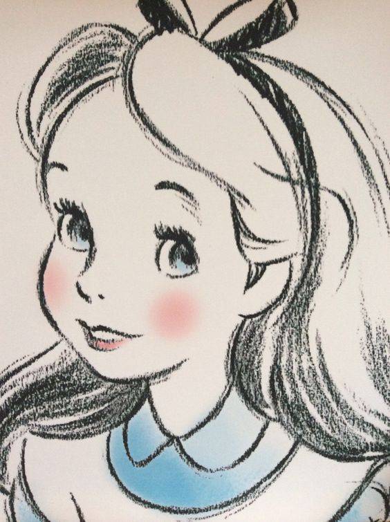 彩色铅笔画卡通白雪公主简笔画图片大全_5
