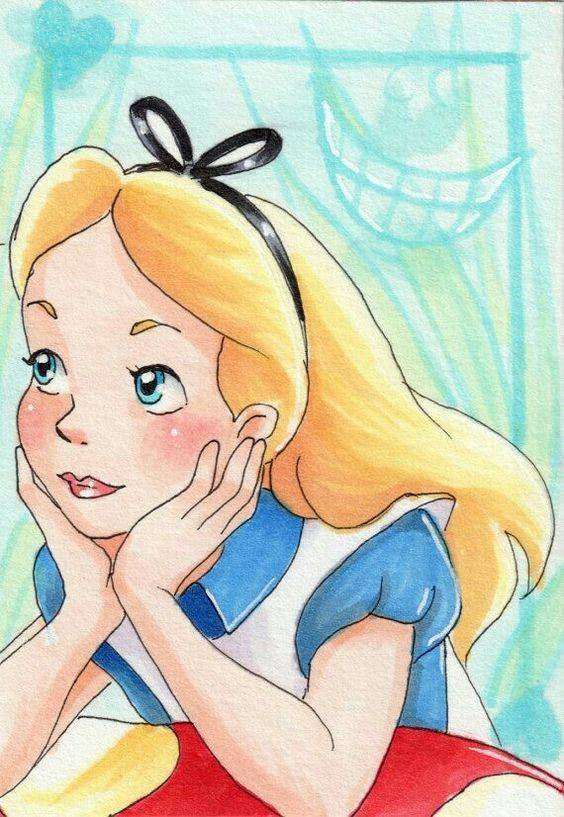 彩色铅笔画卡通白雪公主简笔画图片大全_3