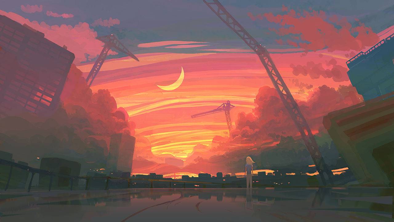 二次元天空美景一看就让人舒心的唯美图_1