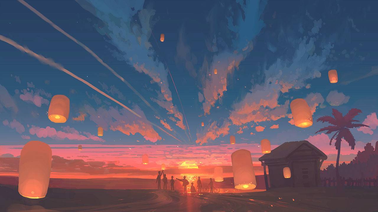 二次元天空美景一看就让人舒心的唯美图_3