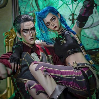 英雄联盟希尔科仿妆 希尔科&金克丝cosplay