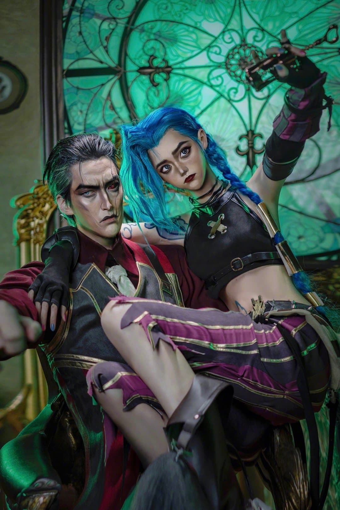 英雄联盟希尔科仿妆 希尔科&金克丝cosplay_1