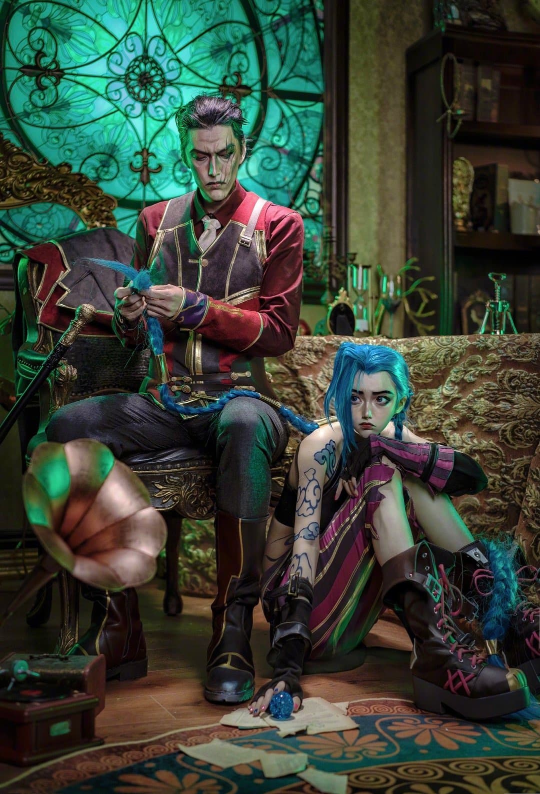 英雄联盟希尔科仿妆 希尔科&金克丝cosplay_3