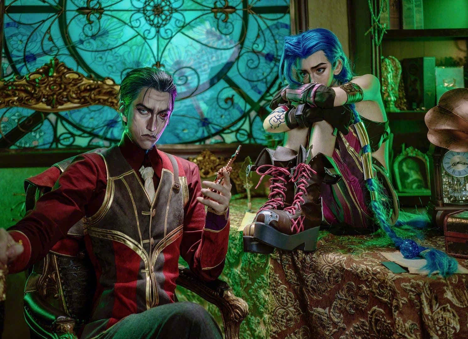 英雄联盟希尔科仿妆 希尔科&金克丝cosplay_9