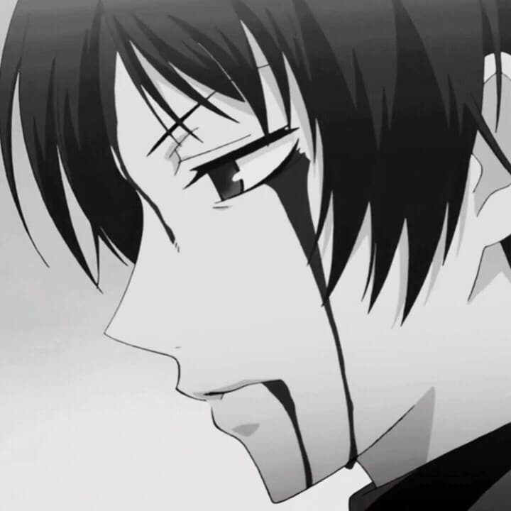 《元气少女缘结神》雾仁大人侧脸黑白头像_3
