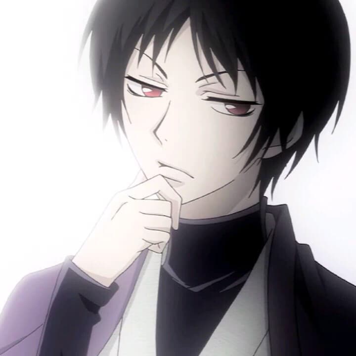 《元气少女缘结神》雾仁大人侧脸黑白头像_6