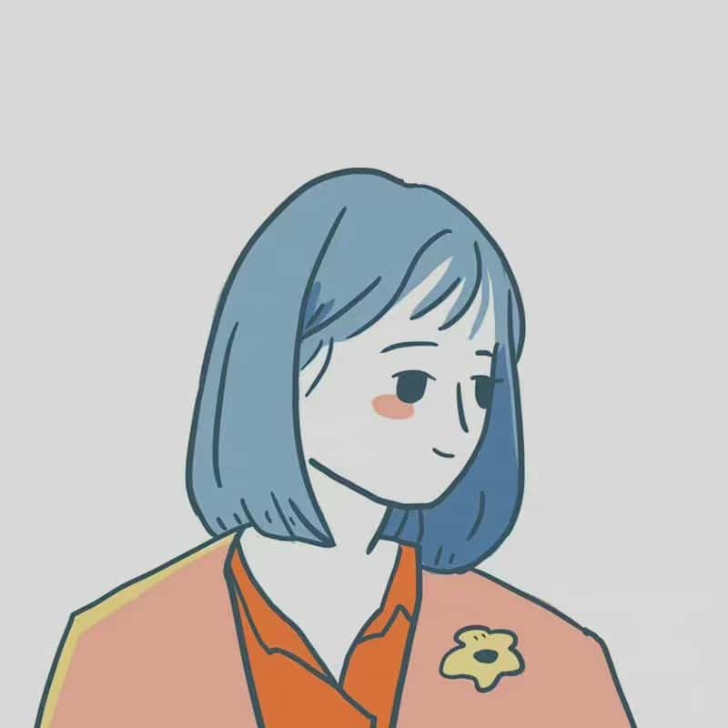 手绘简笔画版温柔婉约女生头像图集_1