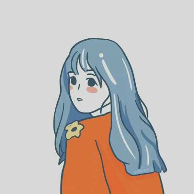 手绘简笔画版温柔婉约女生头像图集