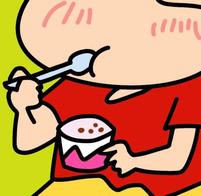 正在吃东西的蜡笔小新特写卡通头像 可爱的小吃货！_5