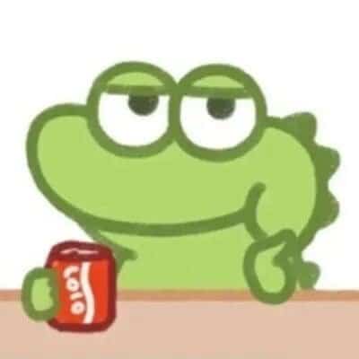 抹茶绿色小恐龙简笔画版卡通头像_7