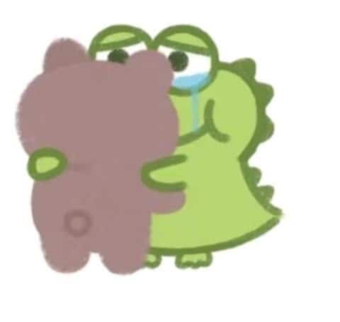 抹茶绿色小恐龙简笔画版卡通头像_9