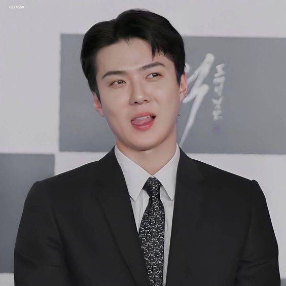 韩国帅气男星吴世勋伸舌头舔嘴唇 性感可爱高清照片集合_3