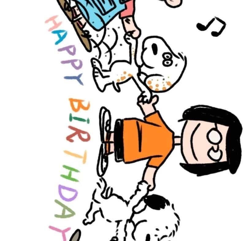卡通史努比主题生日朋友圈九宫格配图 九张图分开发！_9