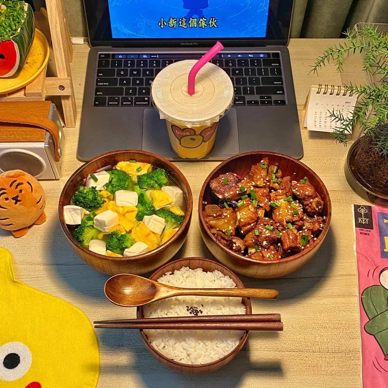 一个人吃饭饭菜美食照片朋友圈配图 生活要有仪式感！_2