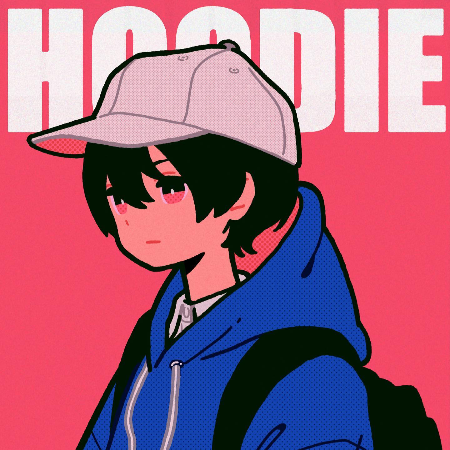 女生棒球帽侧脸个性插画卡通超a超飒头像_6