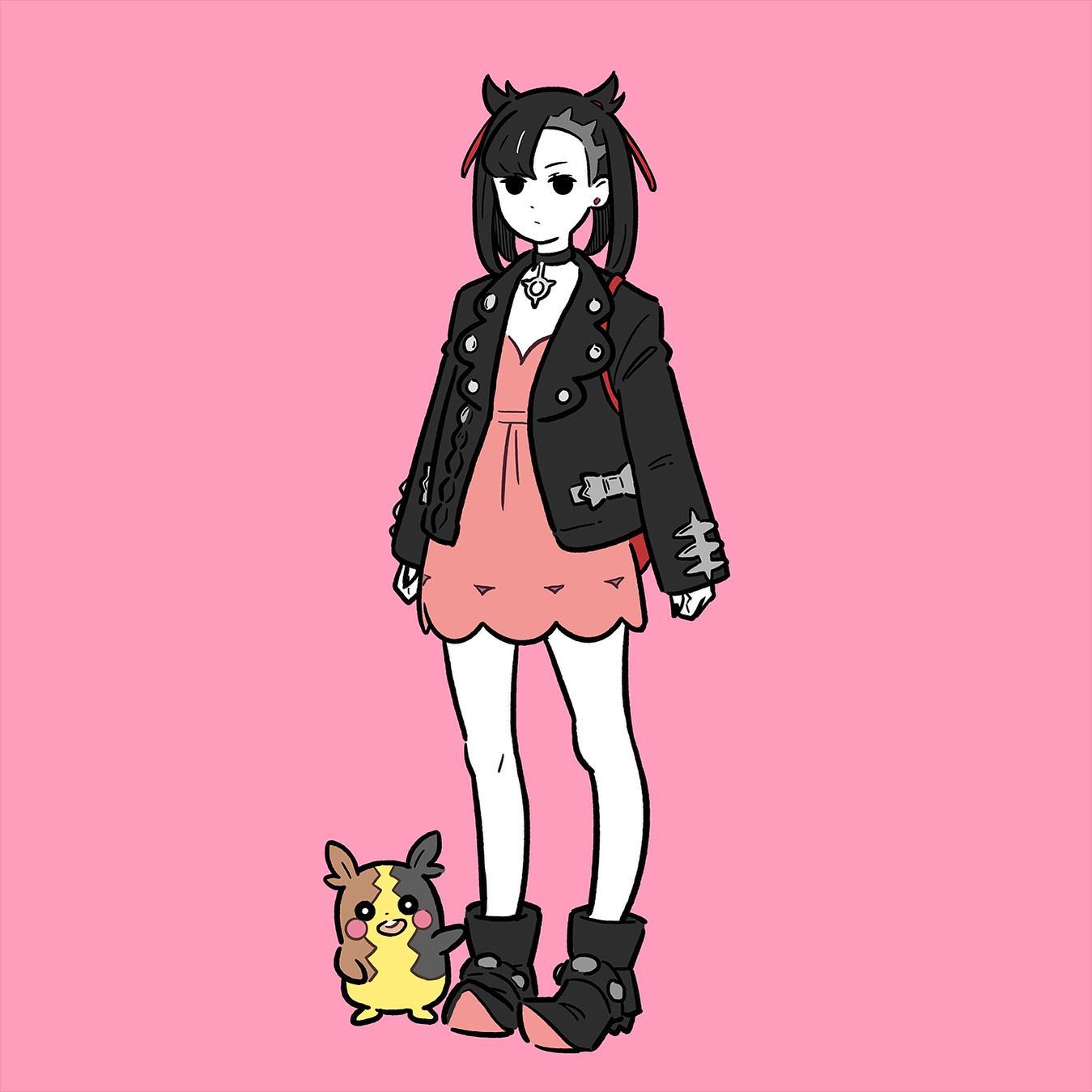 长腿少女日式卡通头像_15